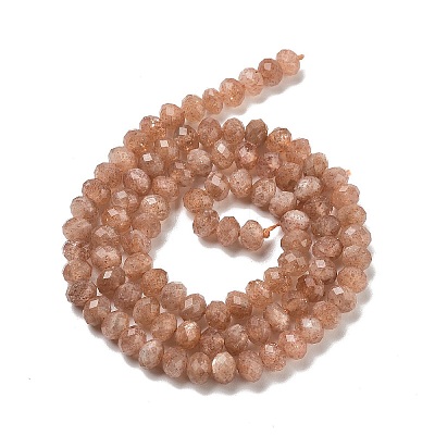 Natural Gold Sunstone Beads Strands G-B088-D18-02-1