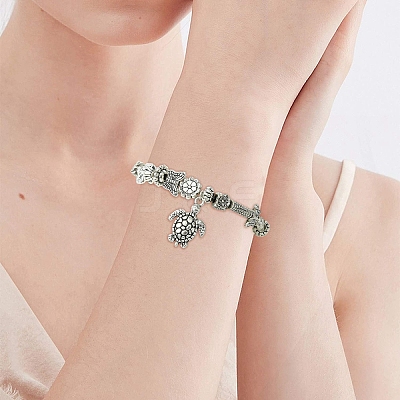 100Pcs 25 Styles Tibetan Style Alloy Beads TIBEB-YW0001-29-1