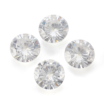 Cubic Zirconia Pointed Back Pendants X-ZIRC-N037-4mm-01-1