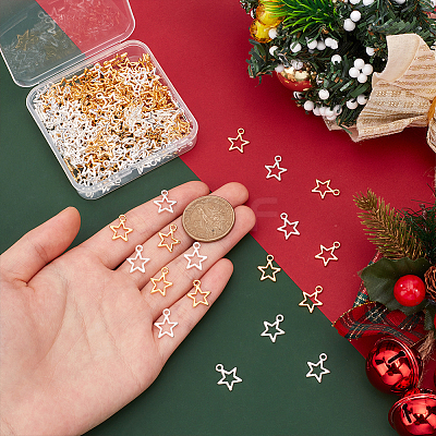 200Pcs 2 Colors Alloy Charms FIND-UN0004-29-1