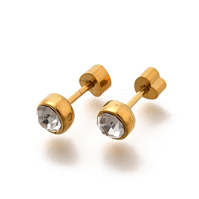 Ion Plating(IP) 304 Stainless Steel Stud Earrings EJEW-A118-14G-02-1