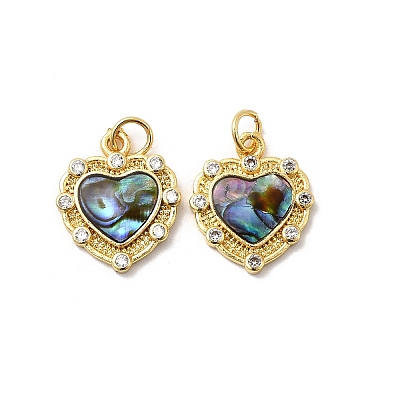Brass Micro Pave Cubic Zirconia Pendants KK-K384-23D-G-1