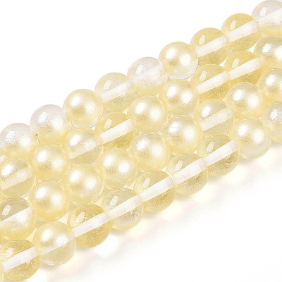 Baking Paint Transparent Glass Beads X1-DGLA-N011-10mm-02-1