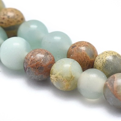 Natural Aqua Terra Jasper Beads Strands G-N0128-48-4mm-1