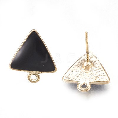 Alloy Enamel Stud Earring Findings X-PALLOY-T056-15A-1