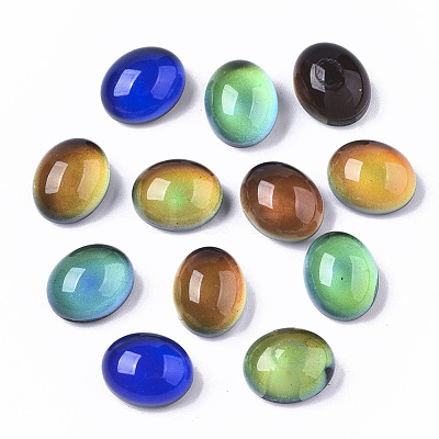 Translucent Glass Cabochons GLAA-T023-02B-1