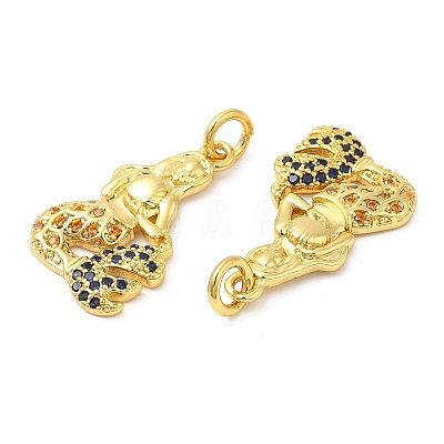 Brass Micro Pave Cubic Zirconia Pendants LS-KK-P236-15G-1