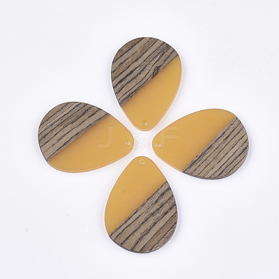 Resin & Walnut Wood Pendants RESI-S358-95G-1
