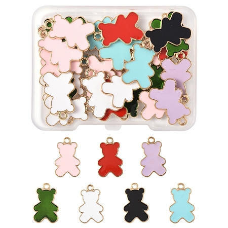 36Pcs Alloy Enamel Pendants ENAM-FS0002-88G-1