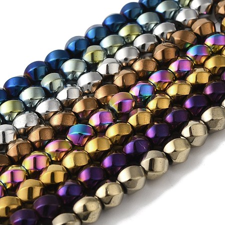 Electroplated Synthetic Magnetic Hematite Beads Strands G-I364-J01-1