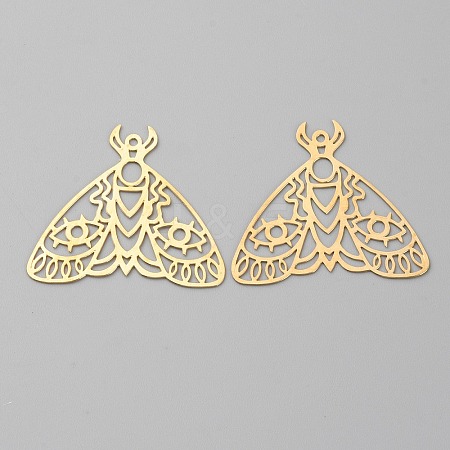 Hollow Brass Pendants KK-CJC0009-02C-05-1