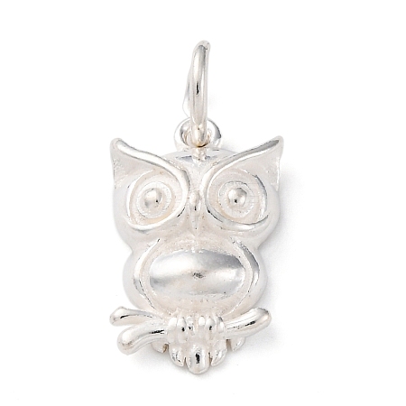 925 Sterling Silver Owl Charms STER-G045-14S-1