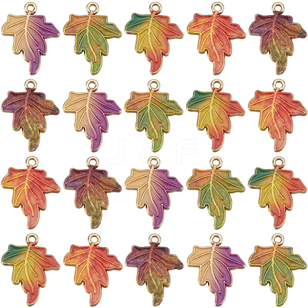 30Pcs Alloy Printed Pendants FIND-SC0012-40-1