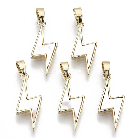 Natural Freshwater Shell Pendants X-KK-R112-019-NF-1