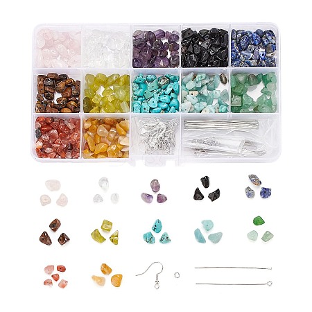 150G 12 Style DIY Dangle Earring Making Kits DIY-FS0001-08-1