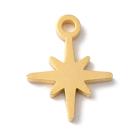 PVD Vacuum Plating 304 Stainless Steel Charms X-STAS-L081-010G-1