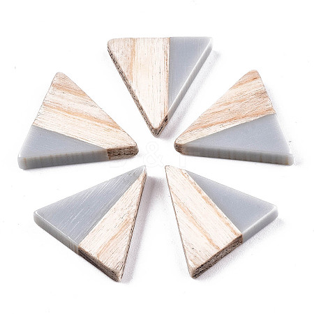 Opaque Resin & Wood Cabochons LS-CRES-N028-001A-B02-1