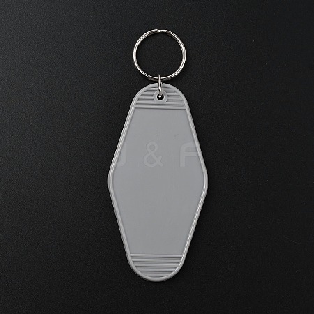 Plastic Blank Motel Keychain KEYC-WH0034-29F-1