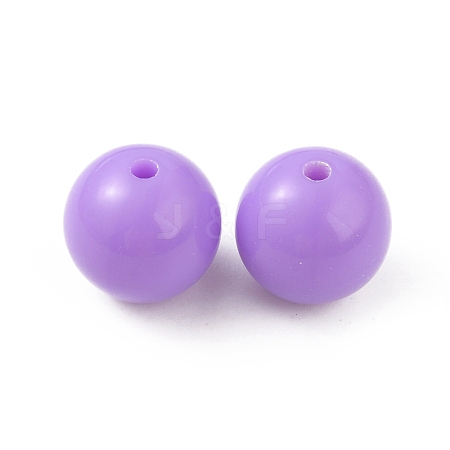 Opaque Acrylic Beads SACR-WH0001-32A-1