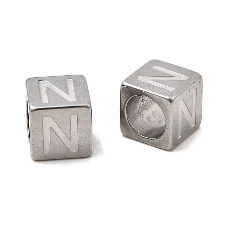 304 Stainless Steel European Beads STAS-D382-02N-P-1