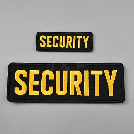 Security Personnel Polyester Embroidered Appliques PATC-WH0017-10B-02-1