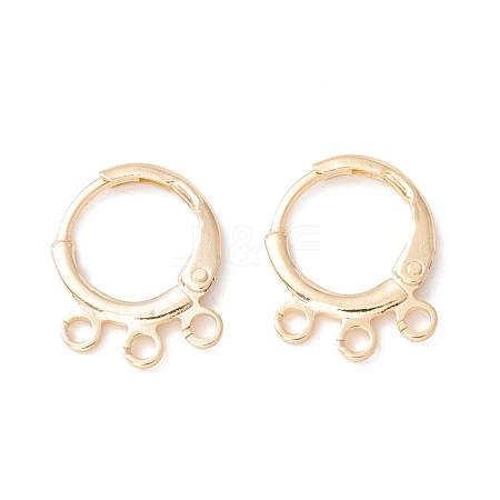 Brass Huggie Hoop Earring Findings KK-A158-02G-1