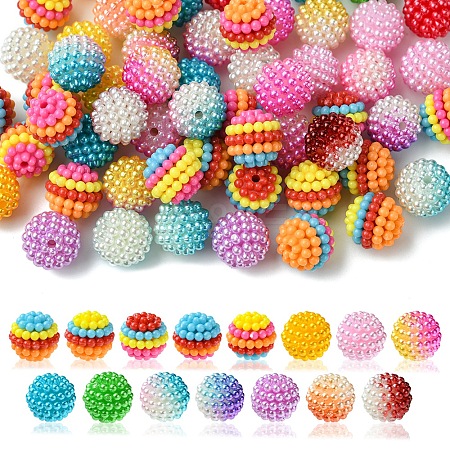 3 Styles ABS Plastic Beads KY-FS0001-24-1