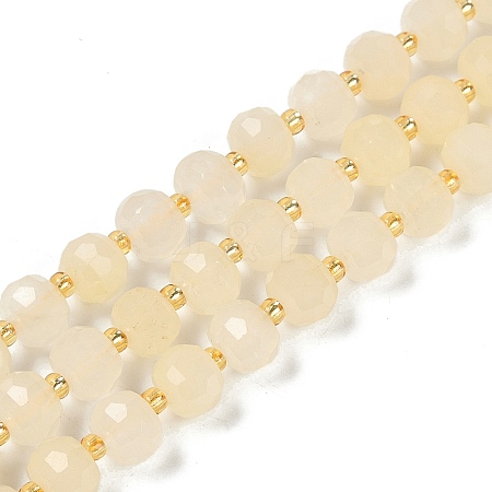 Natural Dyed White Jade Beads Strands G-H057-A20-02-1