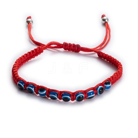 Unisex Adjustable Handmade Polyester Cord Braided Bead Bracelets LF9918-3-1