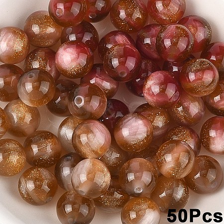 50Pcs Opaque UV Reactive Beads RESI-YW0005-93I-1