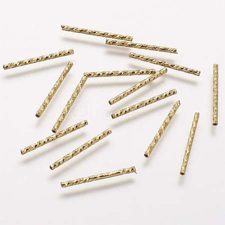 Rack Plating Brass Tube Beads X-KK-A142-005G-1