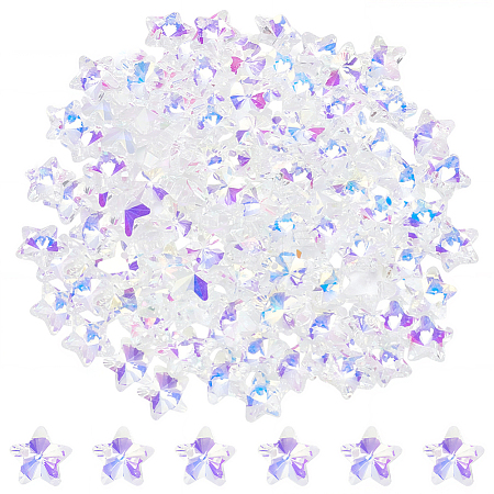 100Pcs Glass Charms GLAA-SP0001-68-1