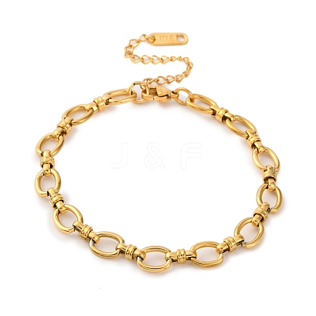 Ion Plating(IP) 304 Stainless Steel Mesh Chain Bracelet for Women BJEW-S003-02G-1