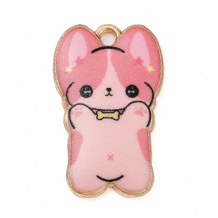 Rack Plating Alloy Enamel Pendants FIND-Q099-10G-07-1