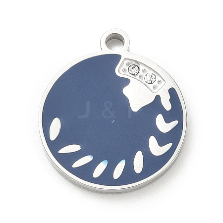 Twelve Constellations 304 Stainless Steel Enamel Pendants SA-CBAAE04-01P-12-1