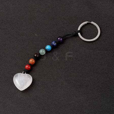 7 Chakra Gemstone Beads Keychain KEYC-F036-02E-1