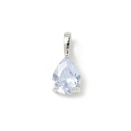 Brass Birthstone Pendants KK-D372-02G-04-1