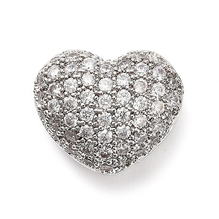 Brass Micro Pave Cubic Zirconia Beads KK-L229-076B-P-1