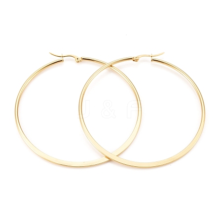 304 Stainless Steel Big Hoop Earrings EJEW-J226-001E-1