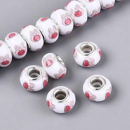 Opaque Resin European Beads RPDL-T004-01K-1
