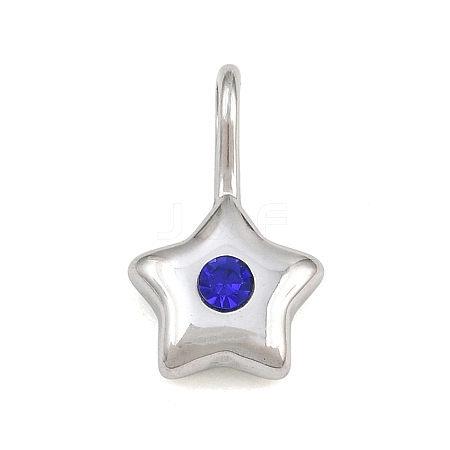 304 Stainless Steel Rhinestone Pendants RB-CBA40D0-05P-1