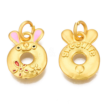 Alloy Enamel Pendants KK-N238-057-1