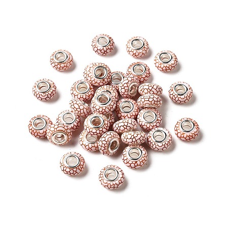 Opaque Resin European Beads RESI-C055-01F-1