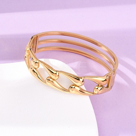 304 Stainless Steel Bangles BJEW-G749-03G-1
