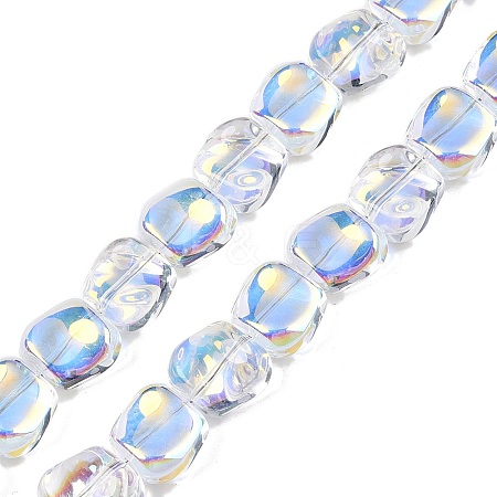 Electroplate Glass Beads Strands EGLA-N012-07B-1