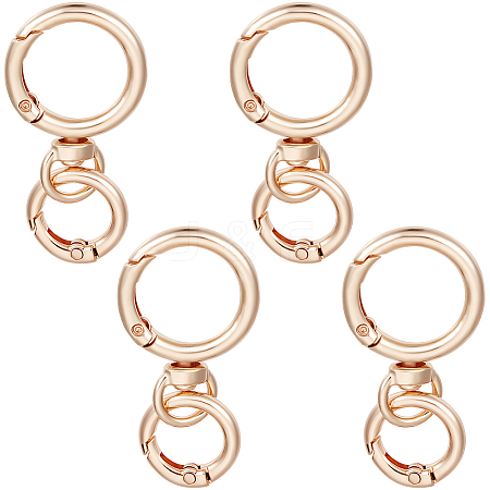 4 Sets Alloy Spring Gate Clasps FIND-BBC0004-11-1