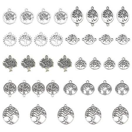 SUNNYCLUE 90Pcs 9 Style Tibetan Style Alloy Pendants TIBEP-SC0001-97-1