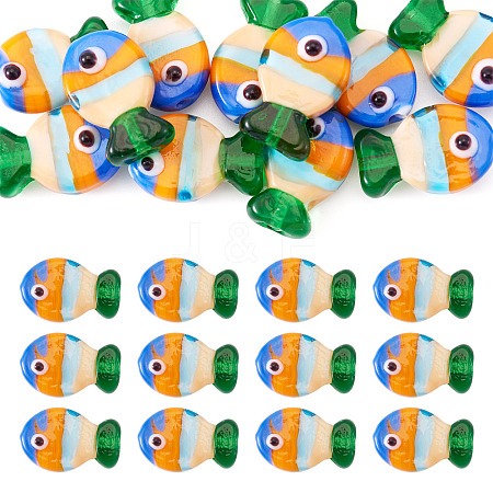 12Pcs Handmade Lampwork Beads LAMP-TA0001-74A-1