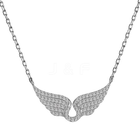 925 Sterling Silver Pendant Necklaces NJEW-L179-15P-1