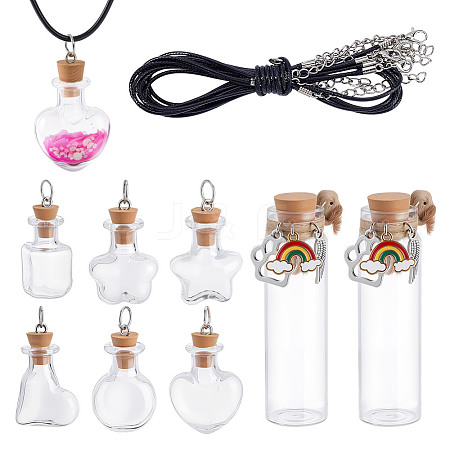 Transparent Glass Empty Bottles AJEW-NB00007-1